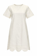 Vestido corto mezclilla ivory