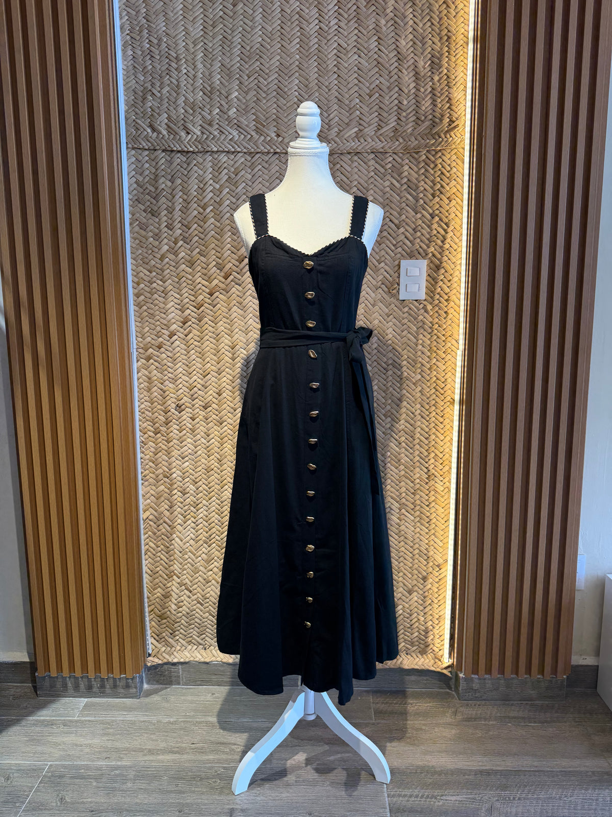 Vestido negro Lino