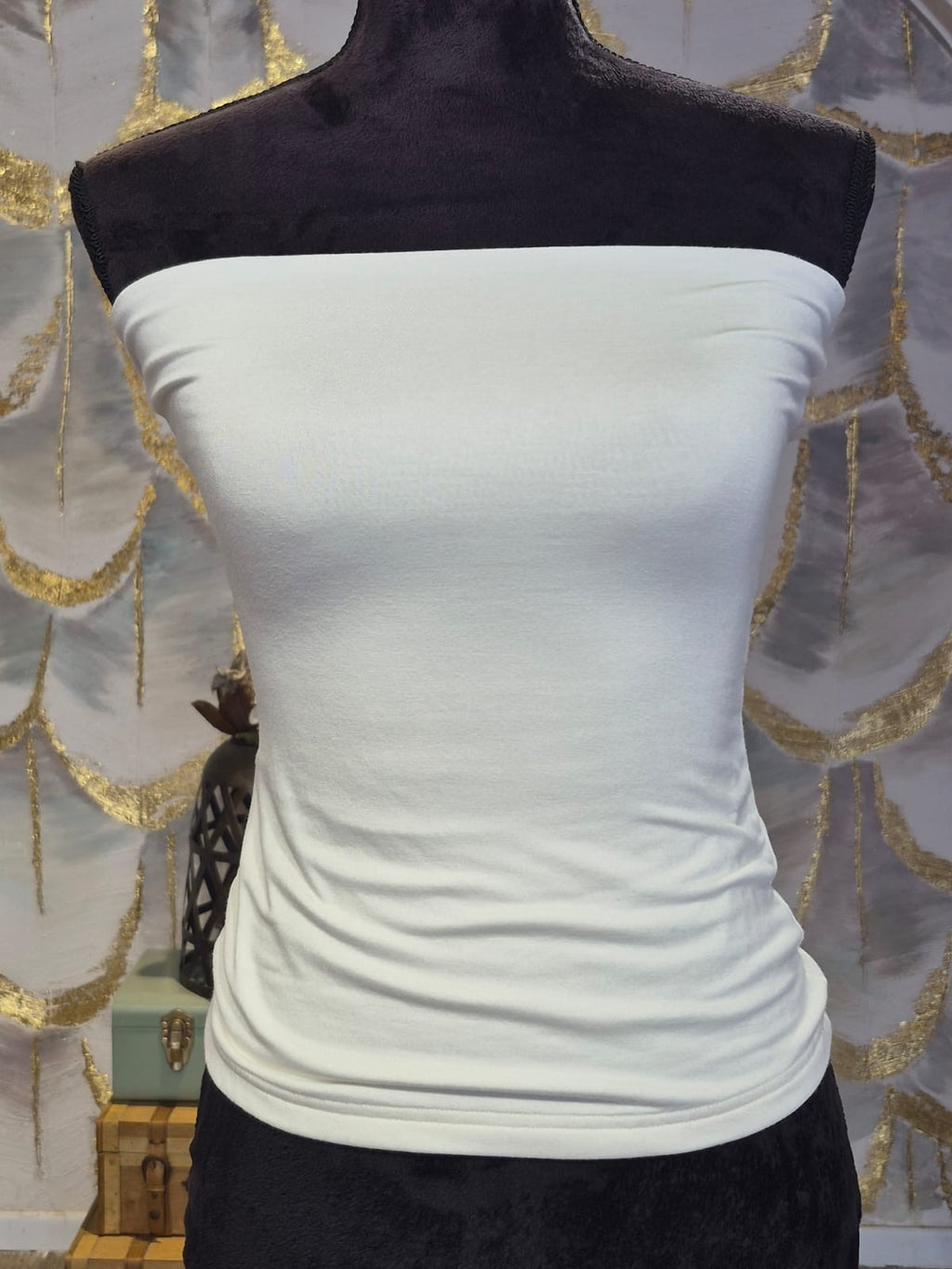 Blusa straple blanca algodón