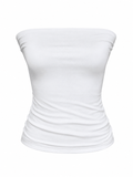 Blusa straple blanca algodón