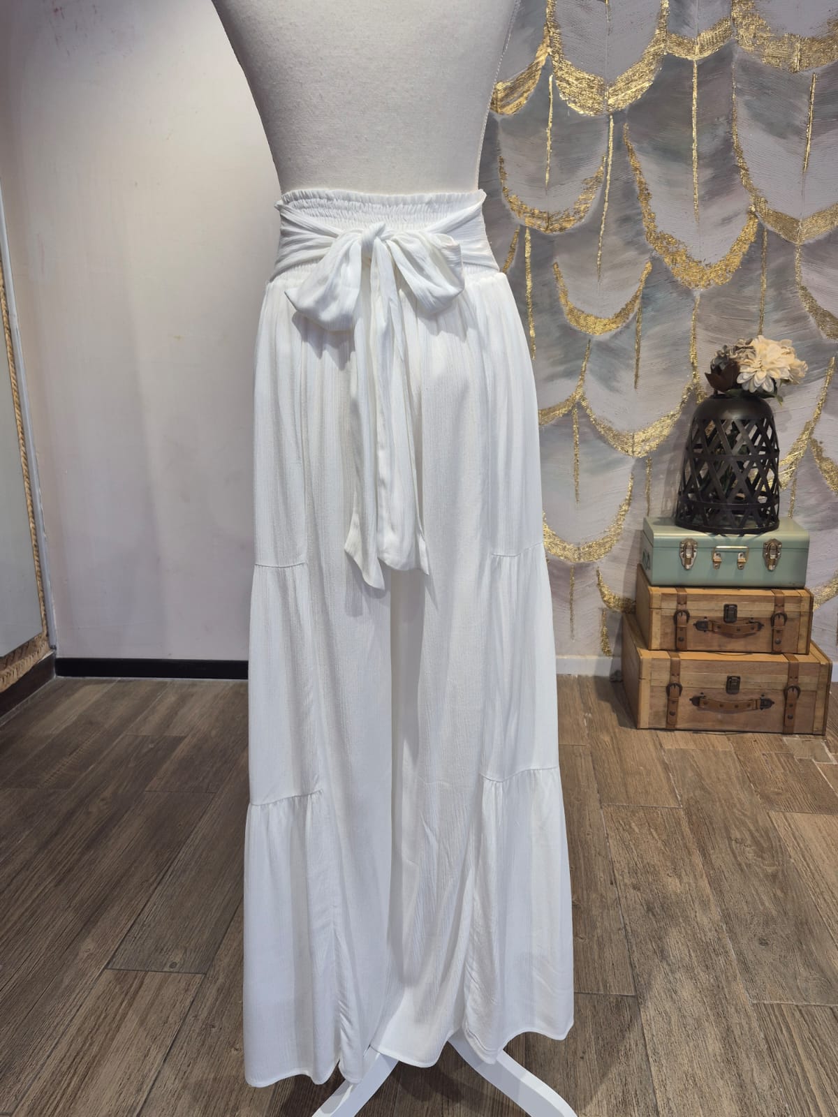 Pantalón palazzo blanco