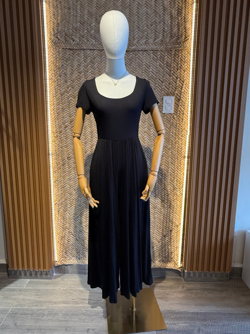 Jumpsuit negro algodón