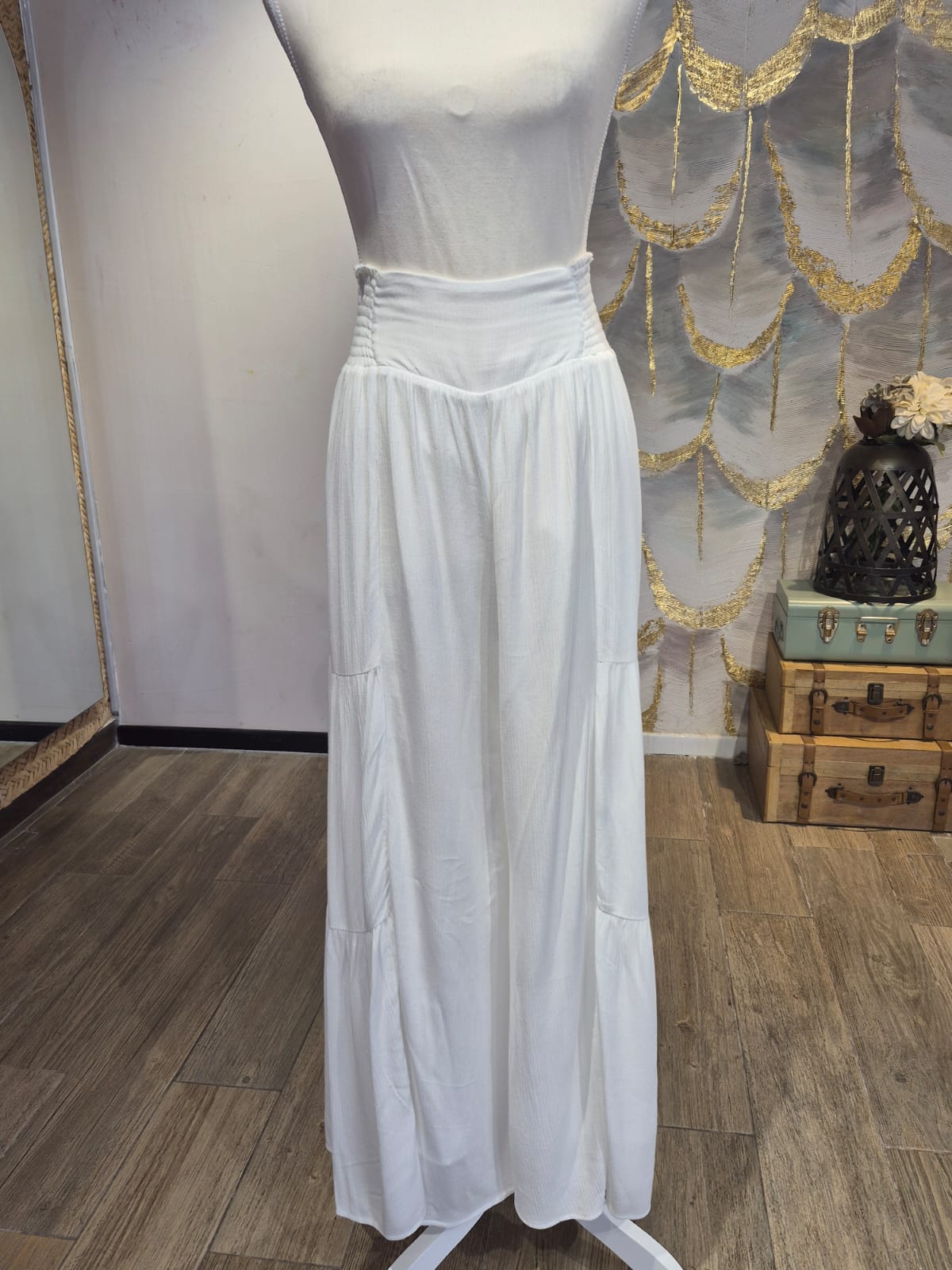 Pantalón palazzo blanco