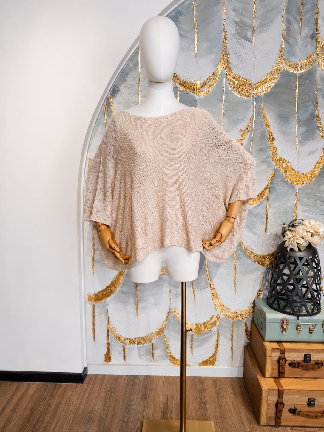 Poncho crema