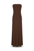 Vestido strapless cafe