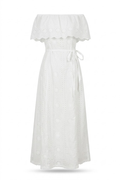 Vestido strapless blanco