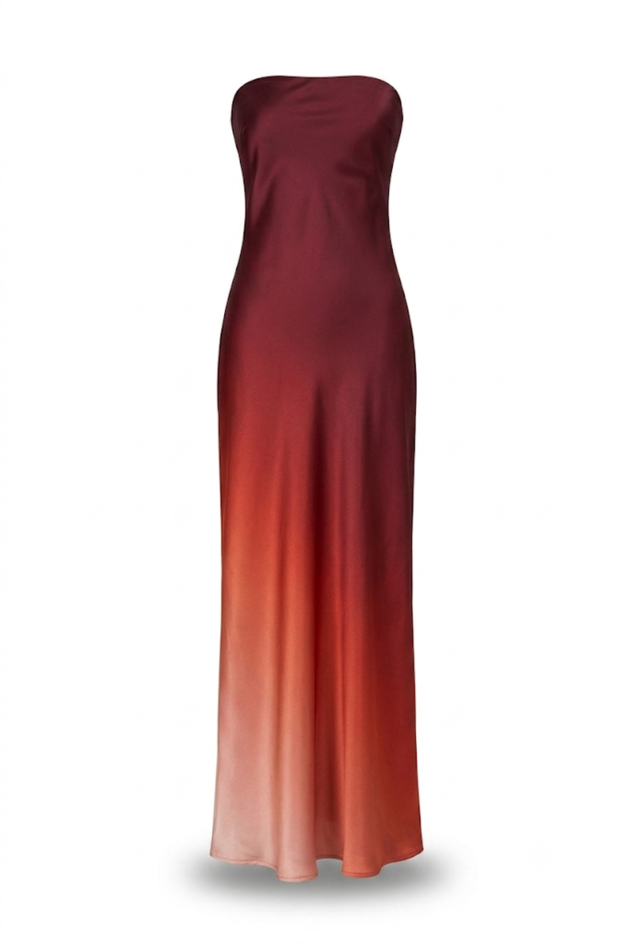 Vestido strapless Rojo