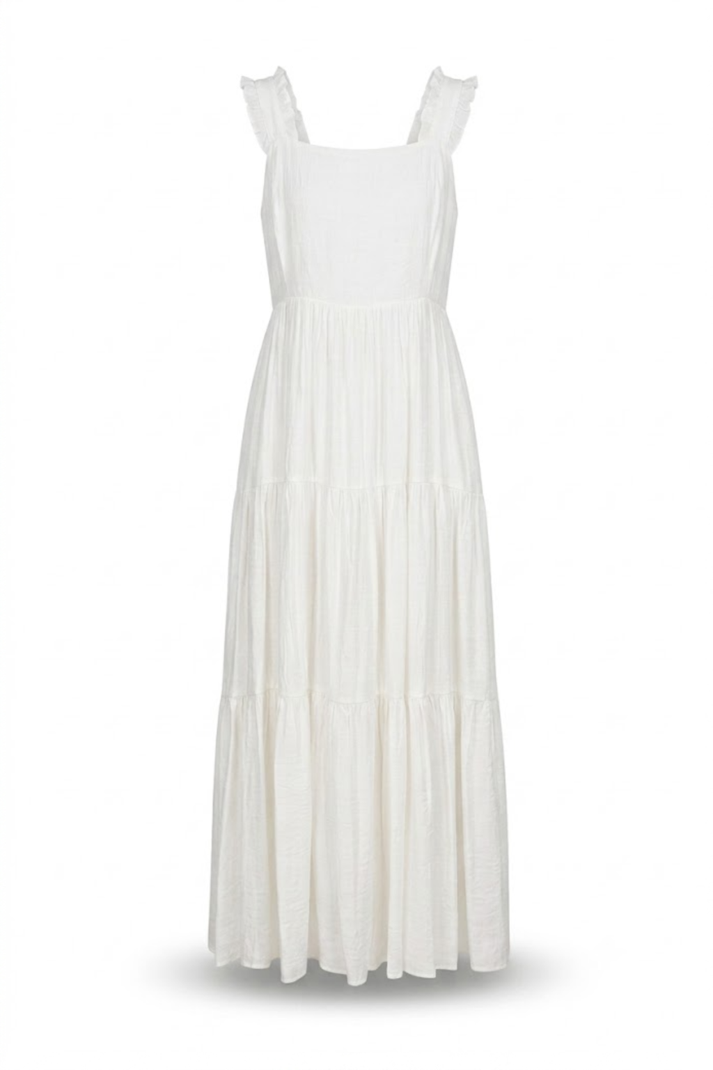 Vestido blanco escalonado