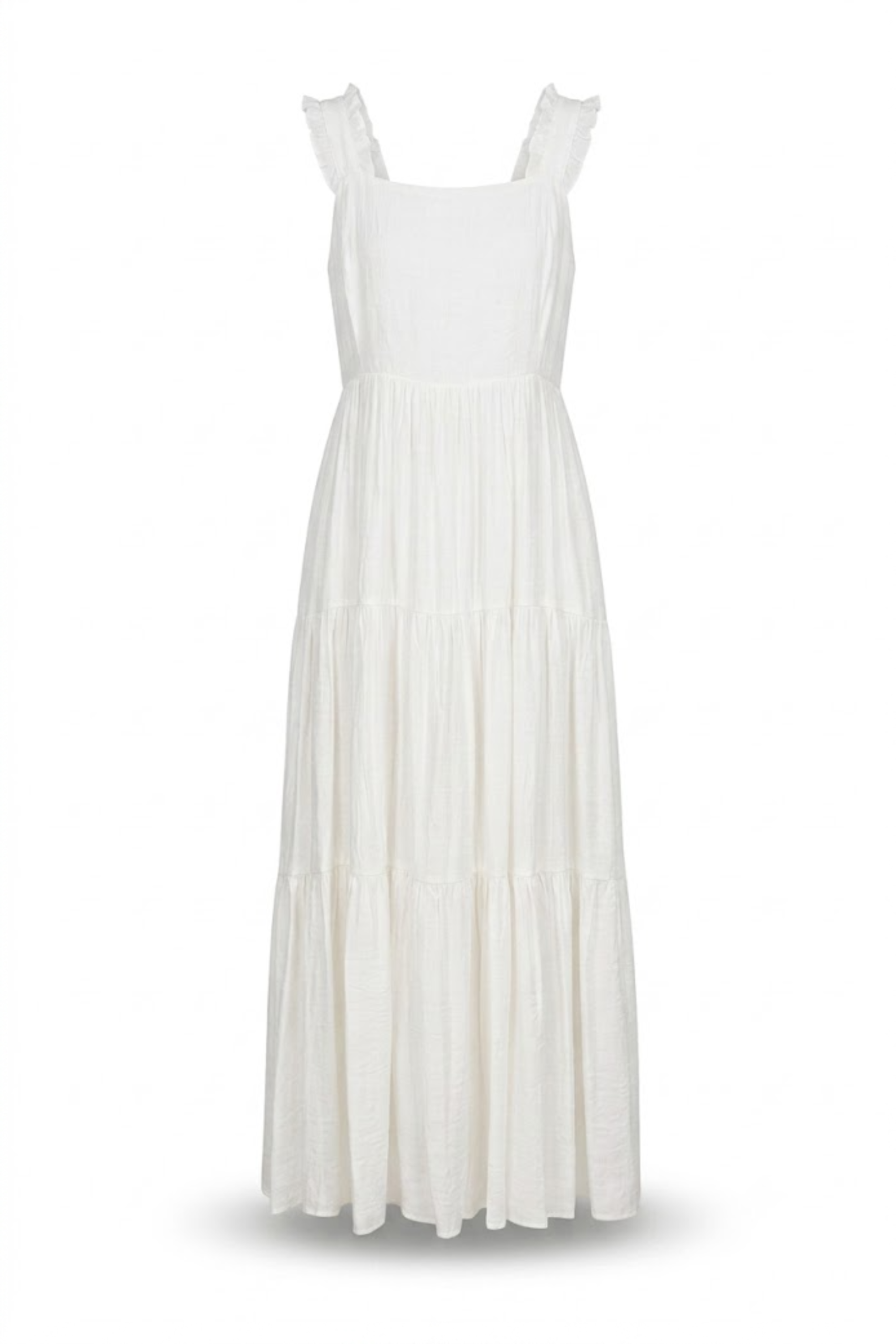 Vestido blanco escalonado