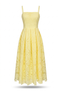 Vestido encaje amarillo pastel