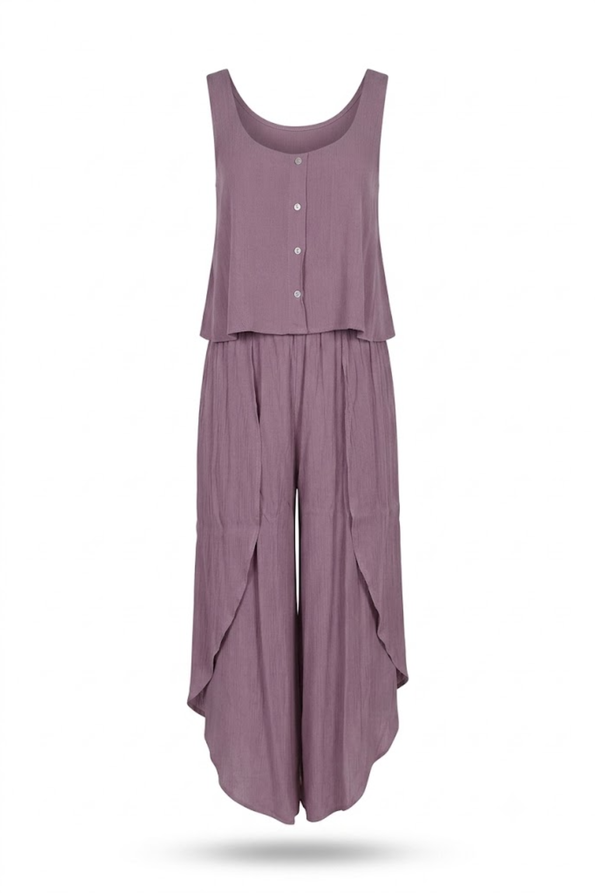 Conjunto Morado cuello en U