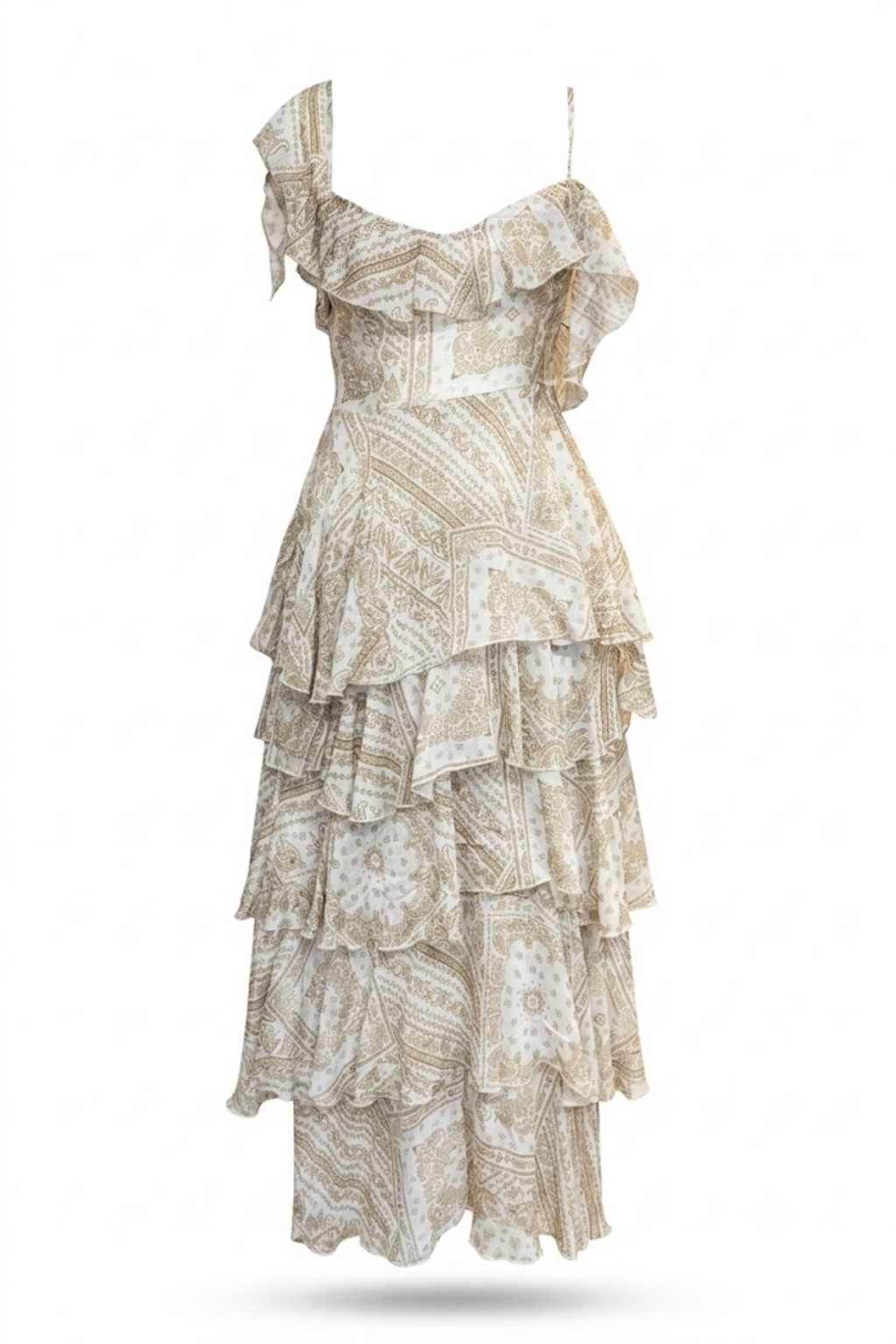 Vestido asimétrico escalonado