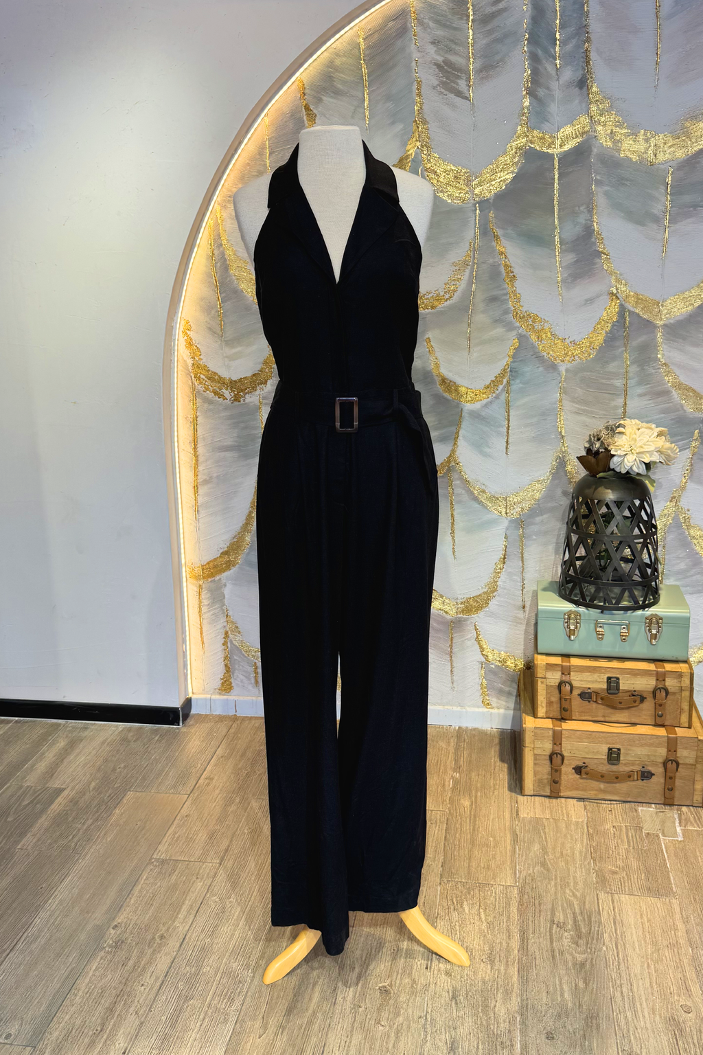 Jumpsuit negro cuello halter
