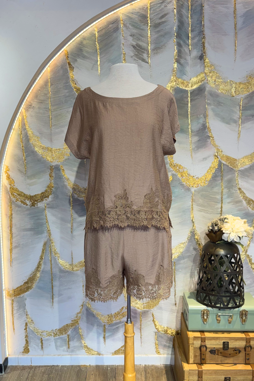 Conjunto de 2 piezas beige