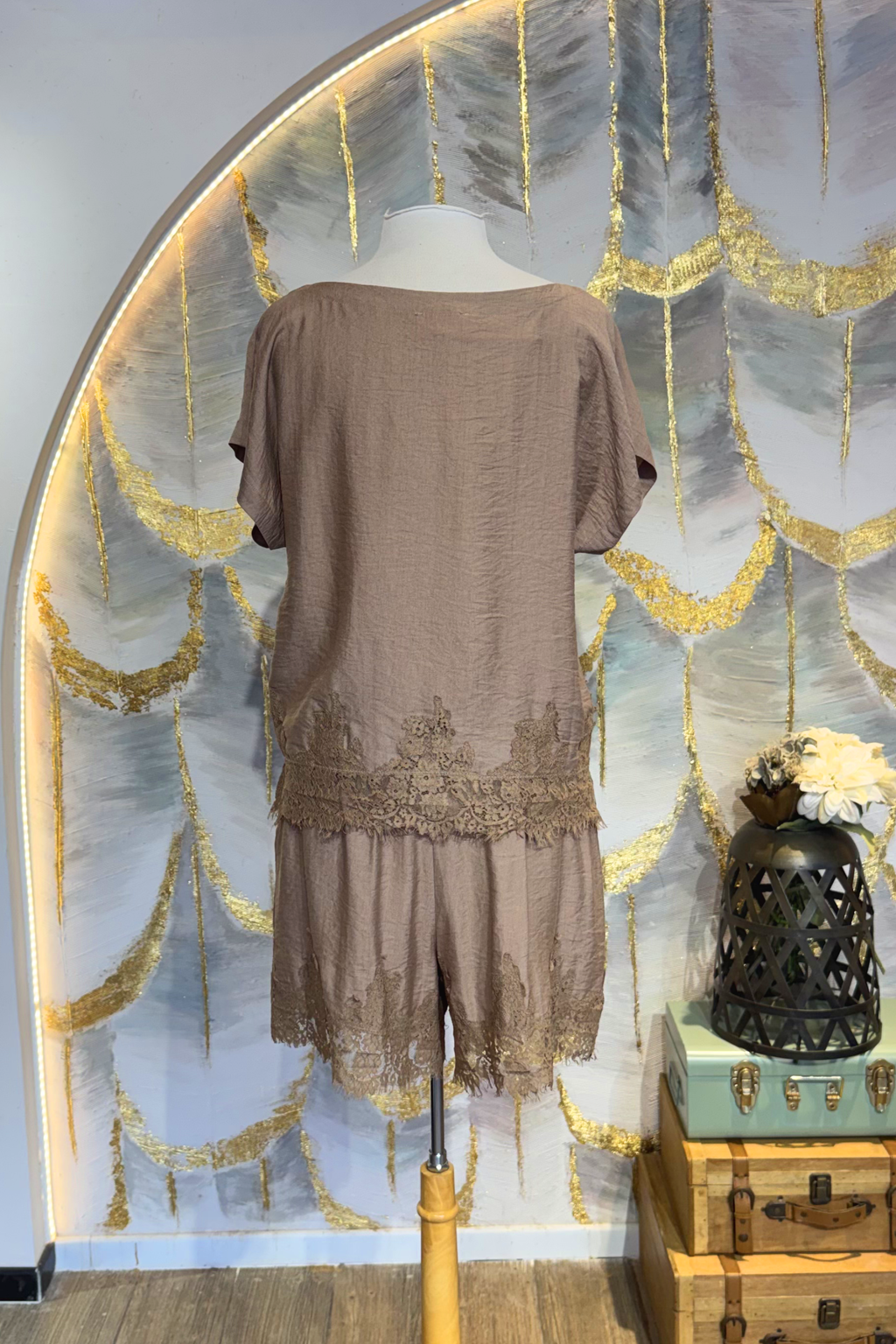 Conjunto de 2 piezas beige