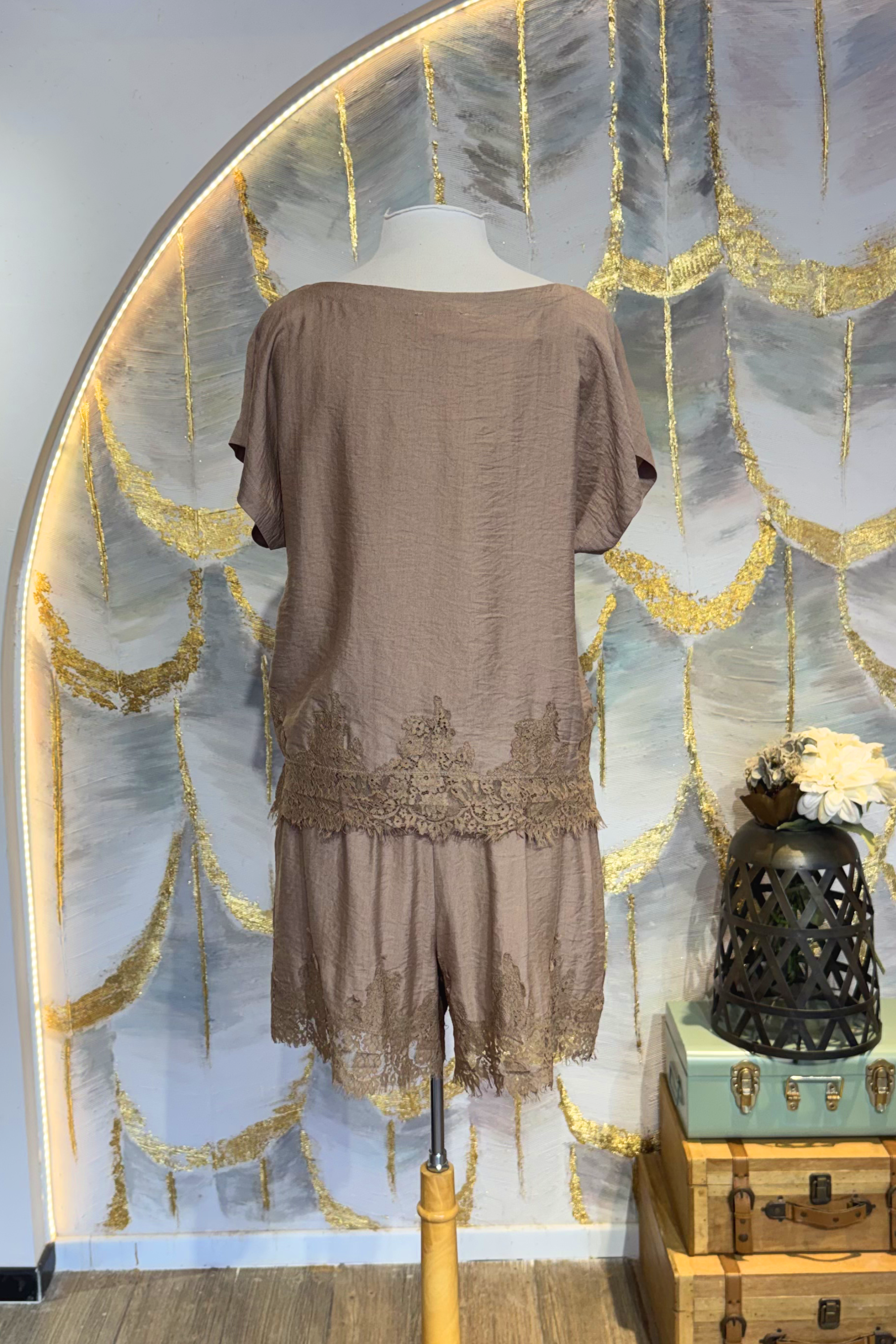 Conjunto de 2 piezas beige