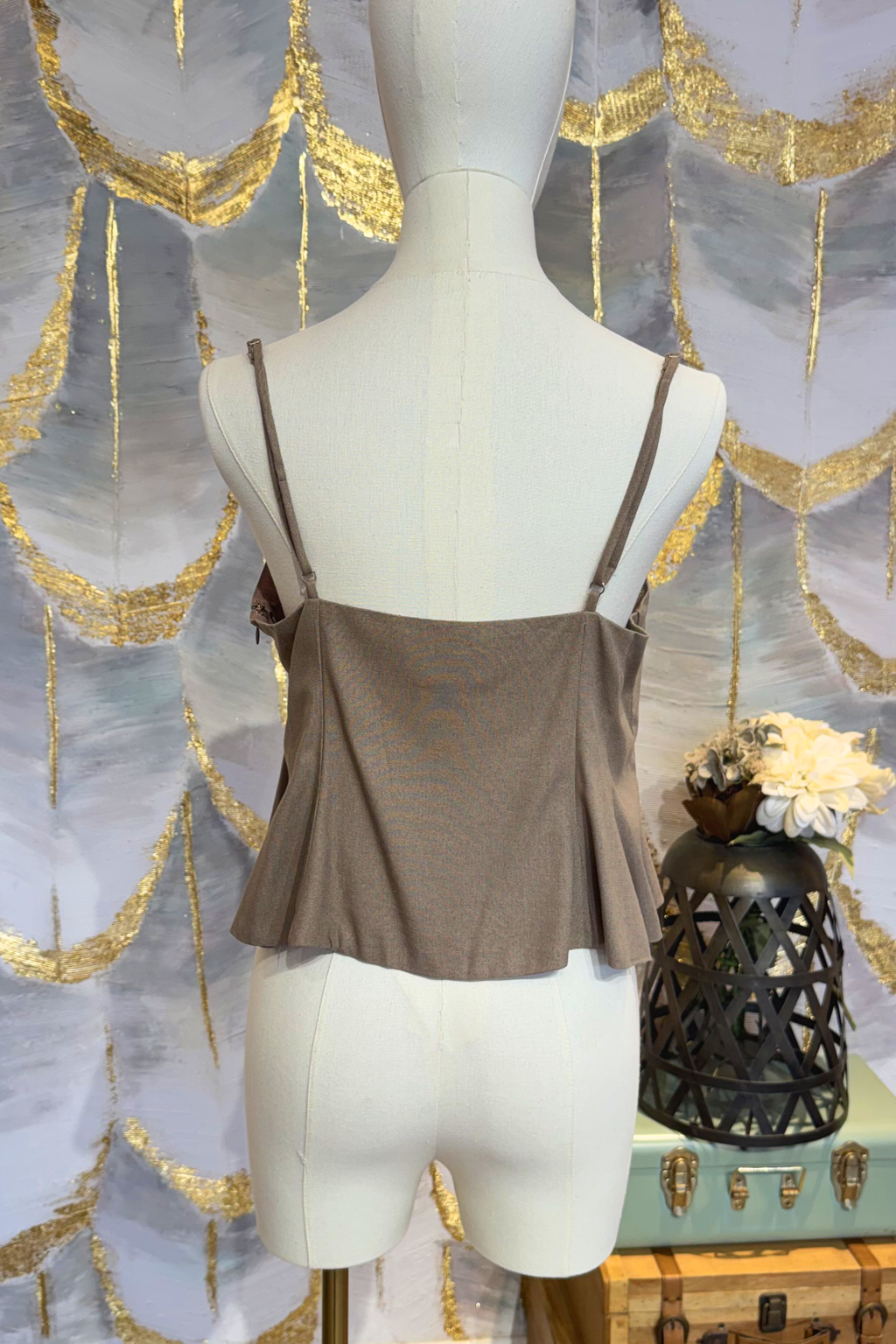 Blusa Cafe de tirantes