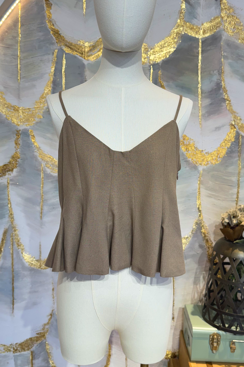 Blusa Cafe de tirantes