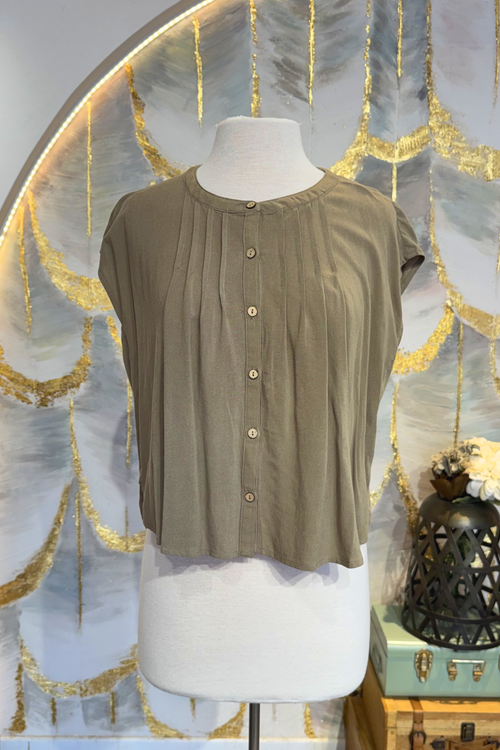 Blusa verde con botones