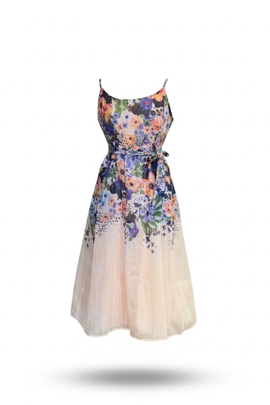 Vestido corto flores lila