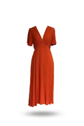 Vestido rust cuello en V