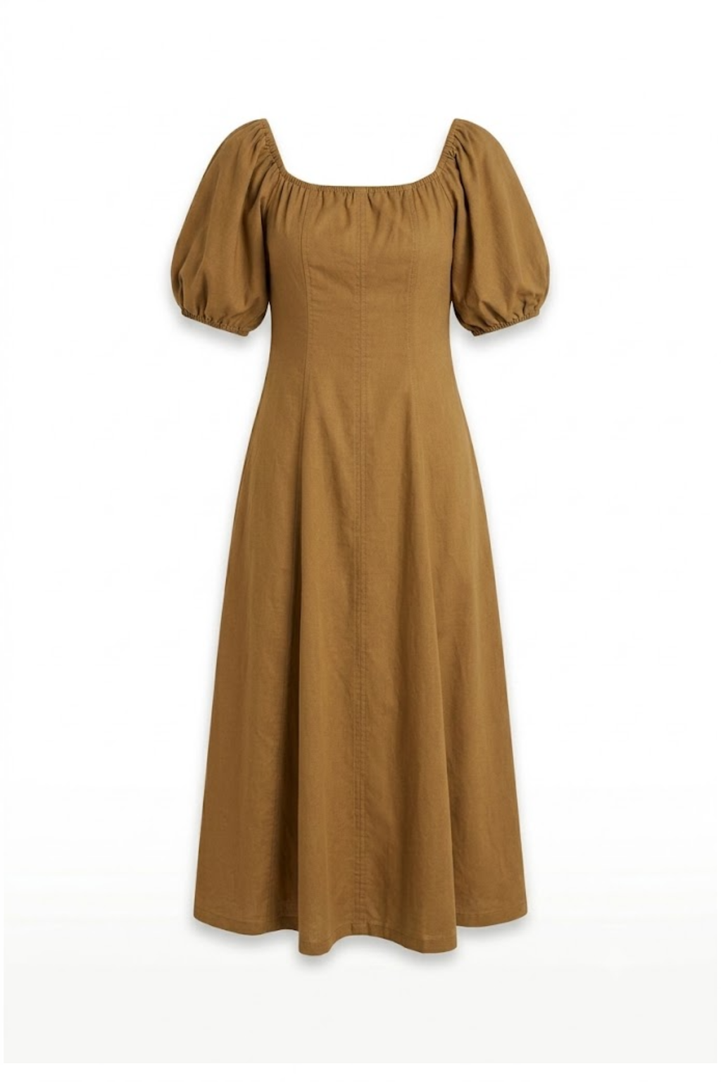 Vestido cafe largo con mangas