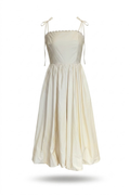 Vestido de tirantes Beige