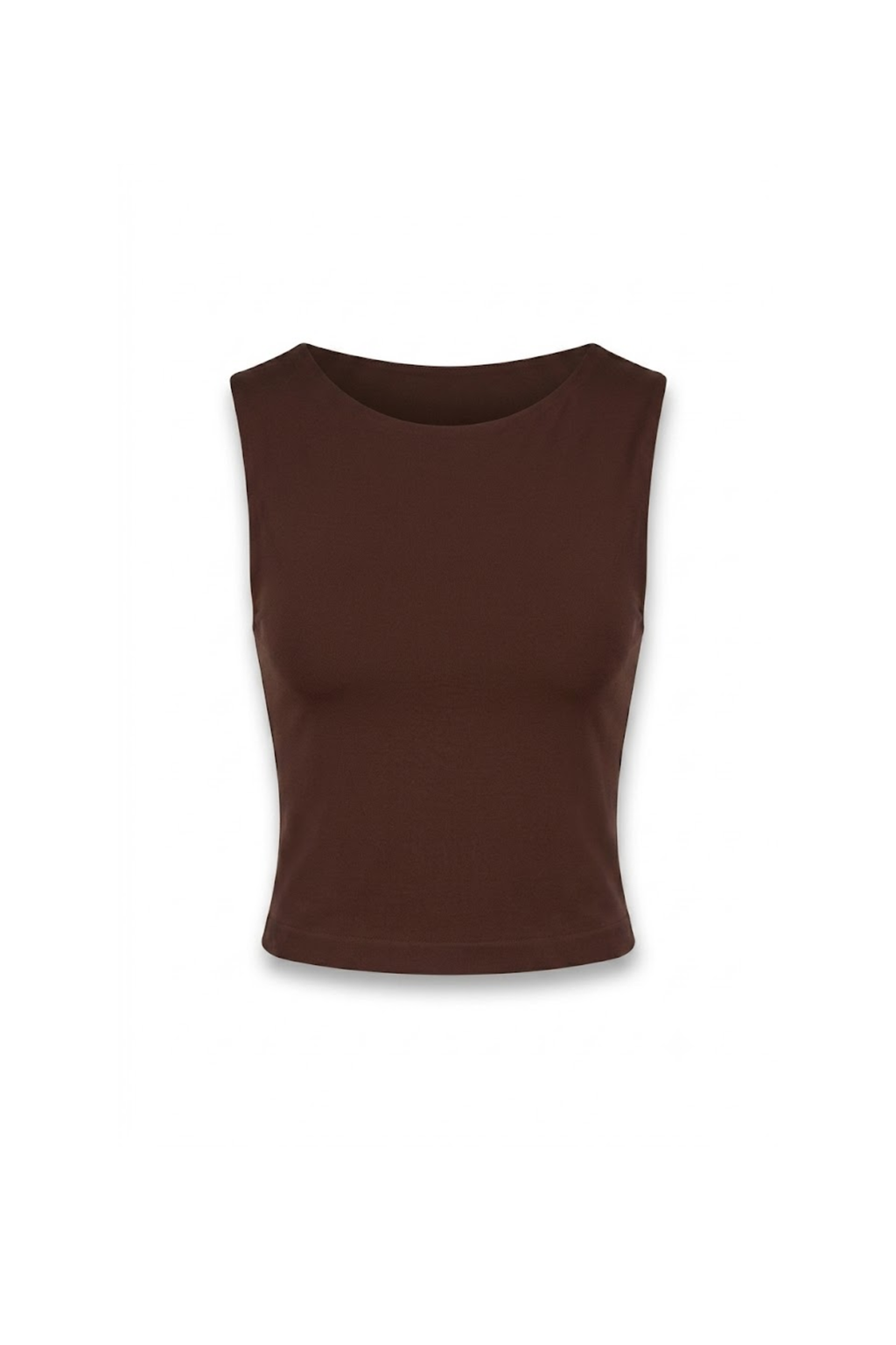 Blusa cafe sin mangas