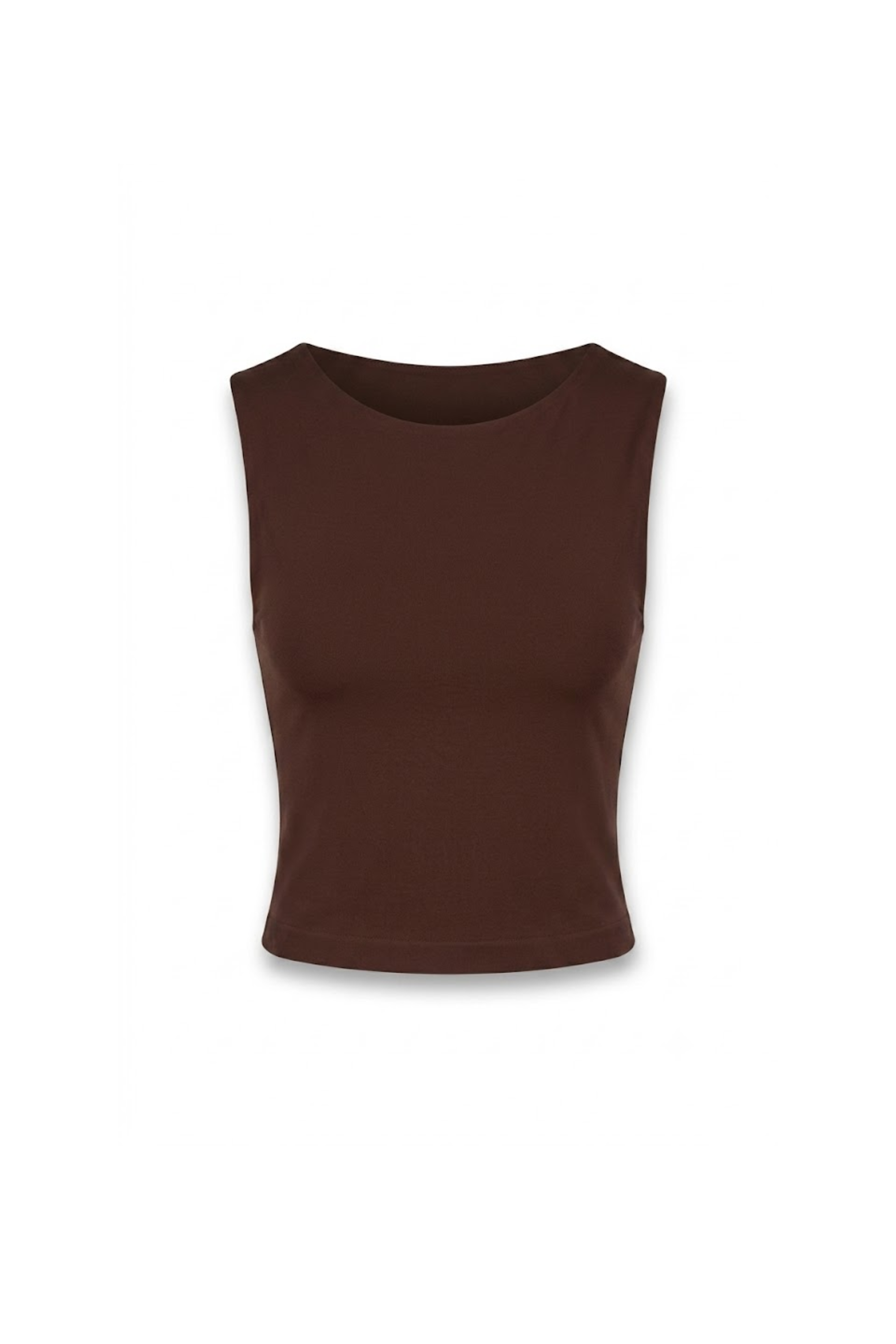 Blusa cafe sin mangas