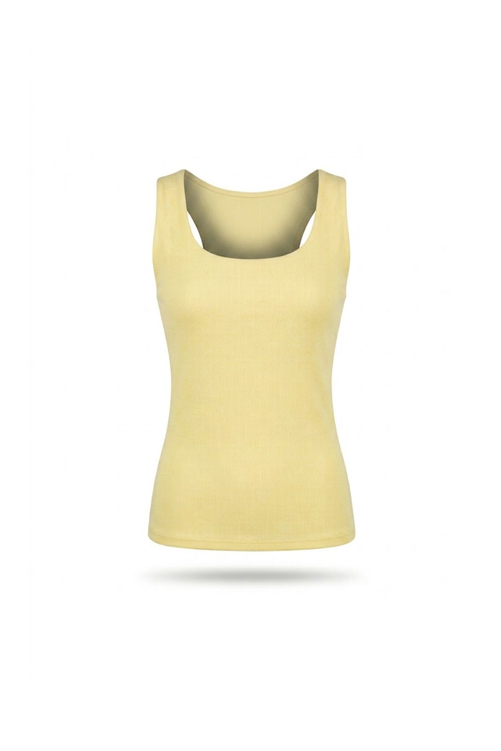 Blusa amarilla sin mangas