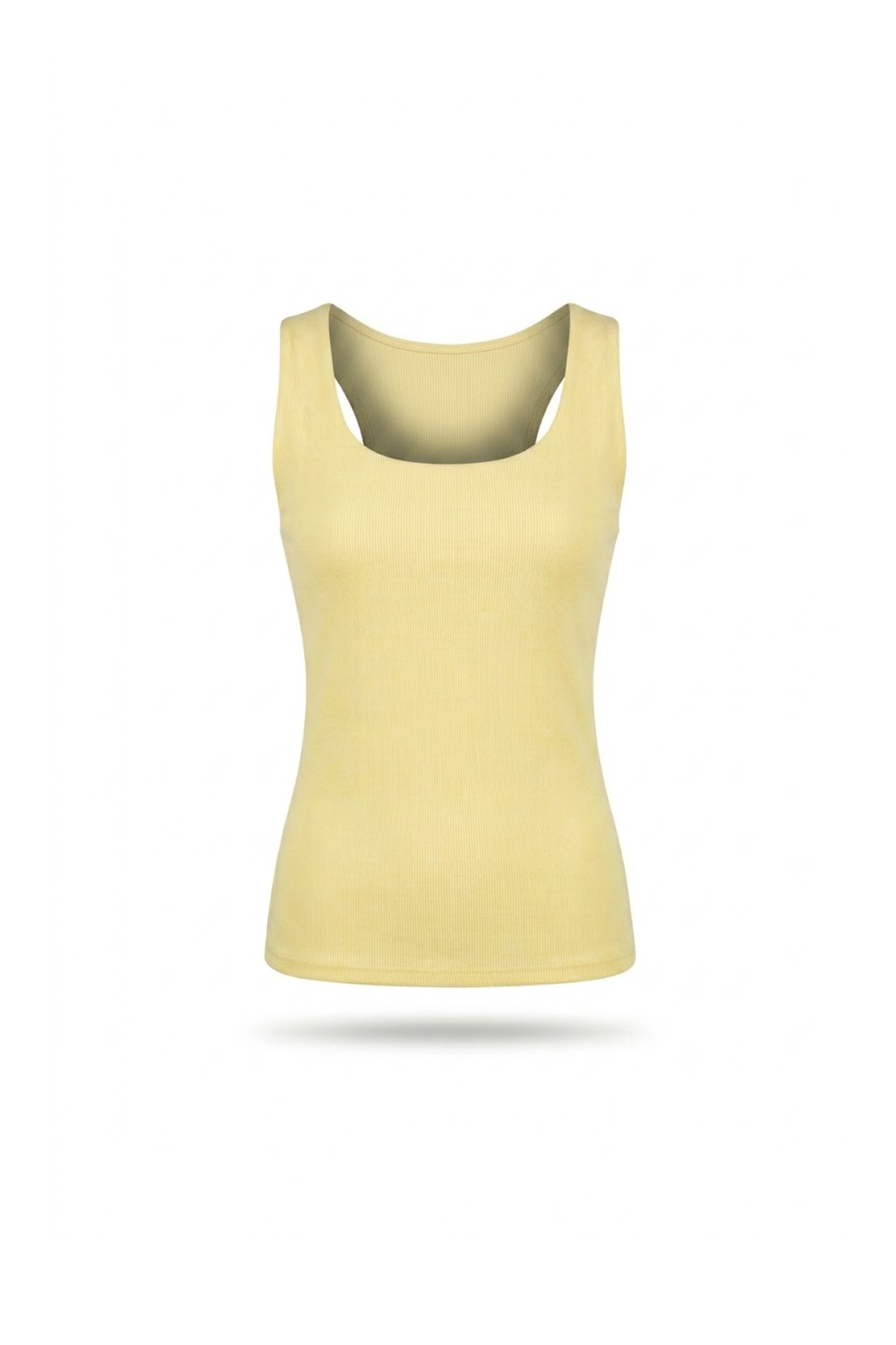 Blusa amarilla sin mangas