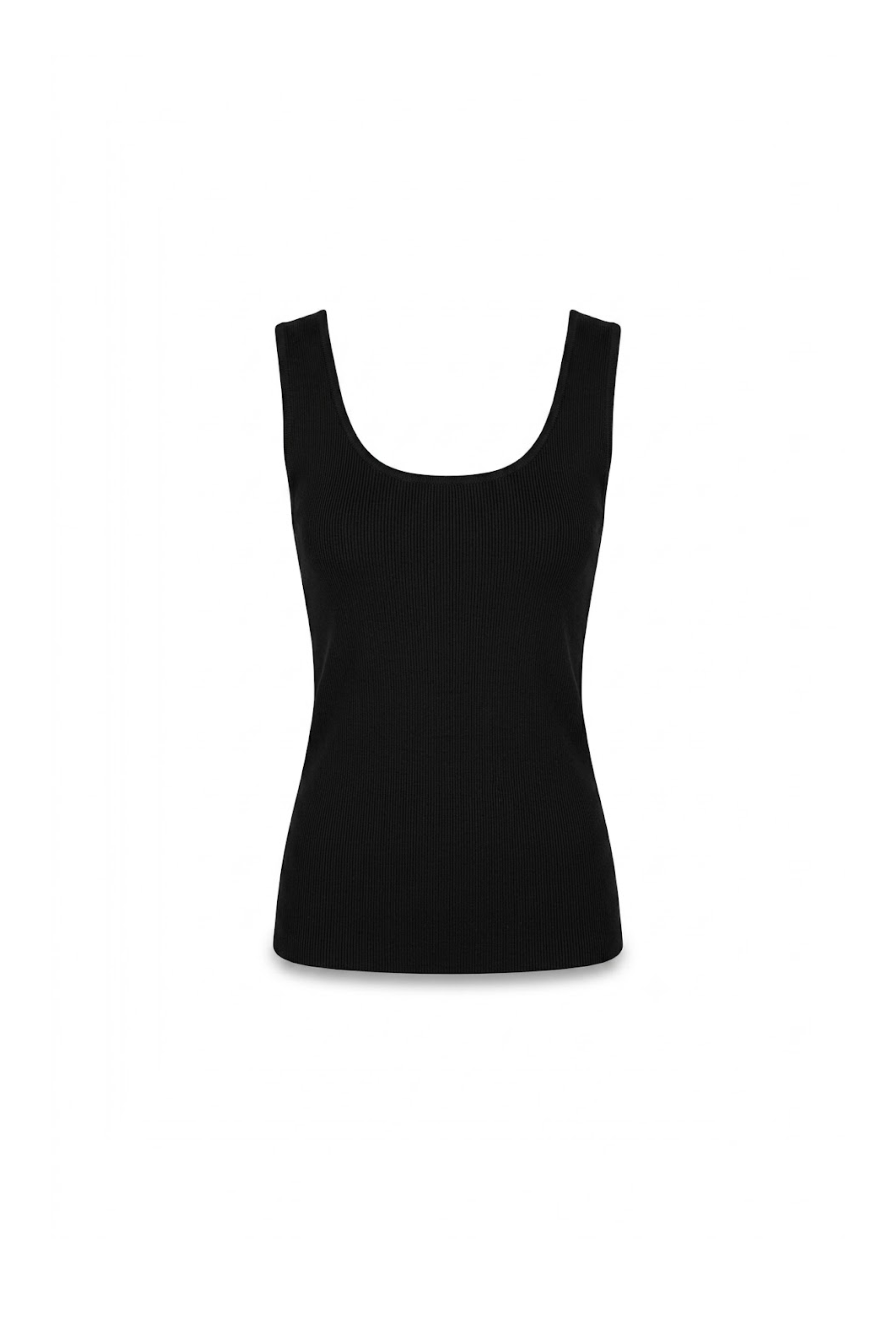Blusa negra sin mangas