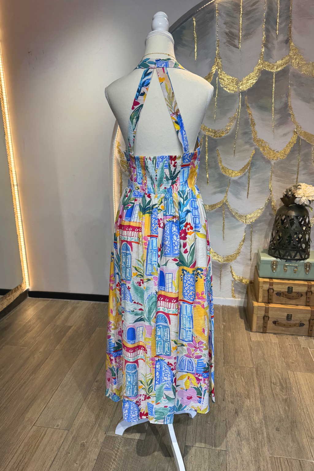 Vestido estampado multicolor