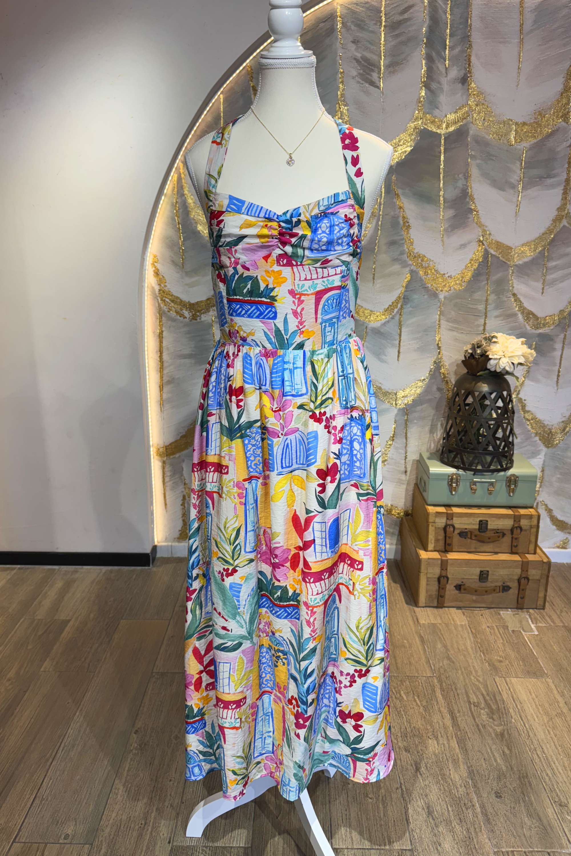 Vestido estampado multicolor