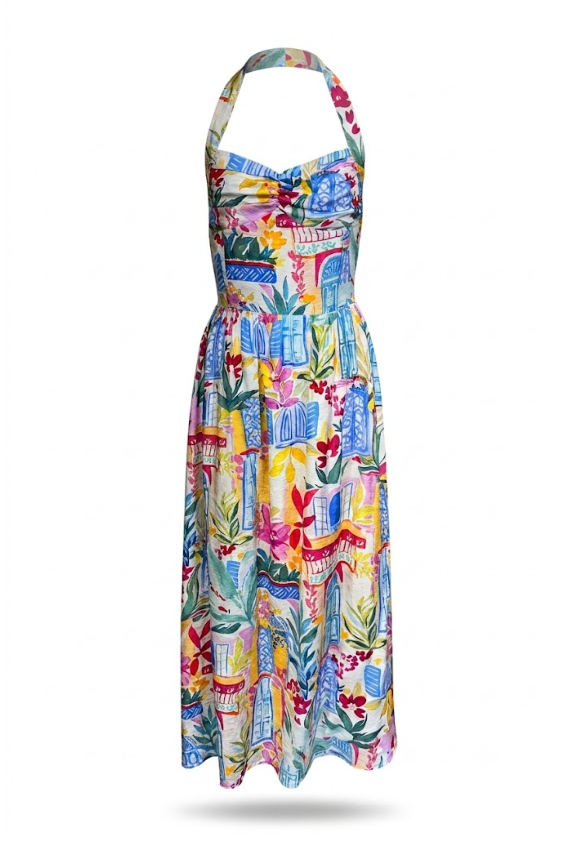 Vestido estampado multicolor