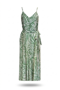 Vestido estampado tropical verde