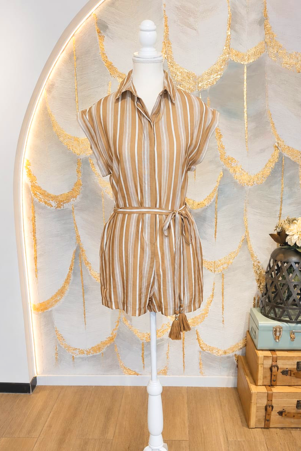 Jumpsuit Rayas cafe / Beife