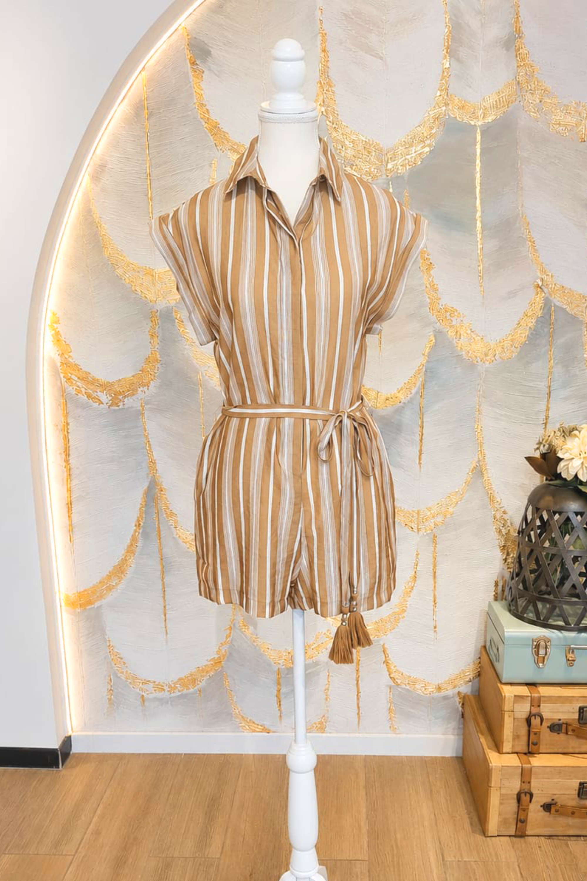 Jumpsuit Rayas cafe / Beife