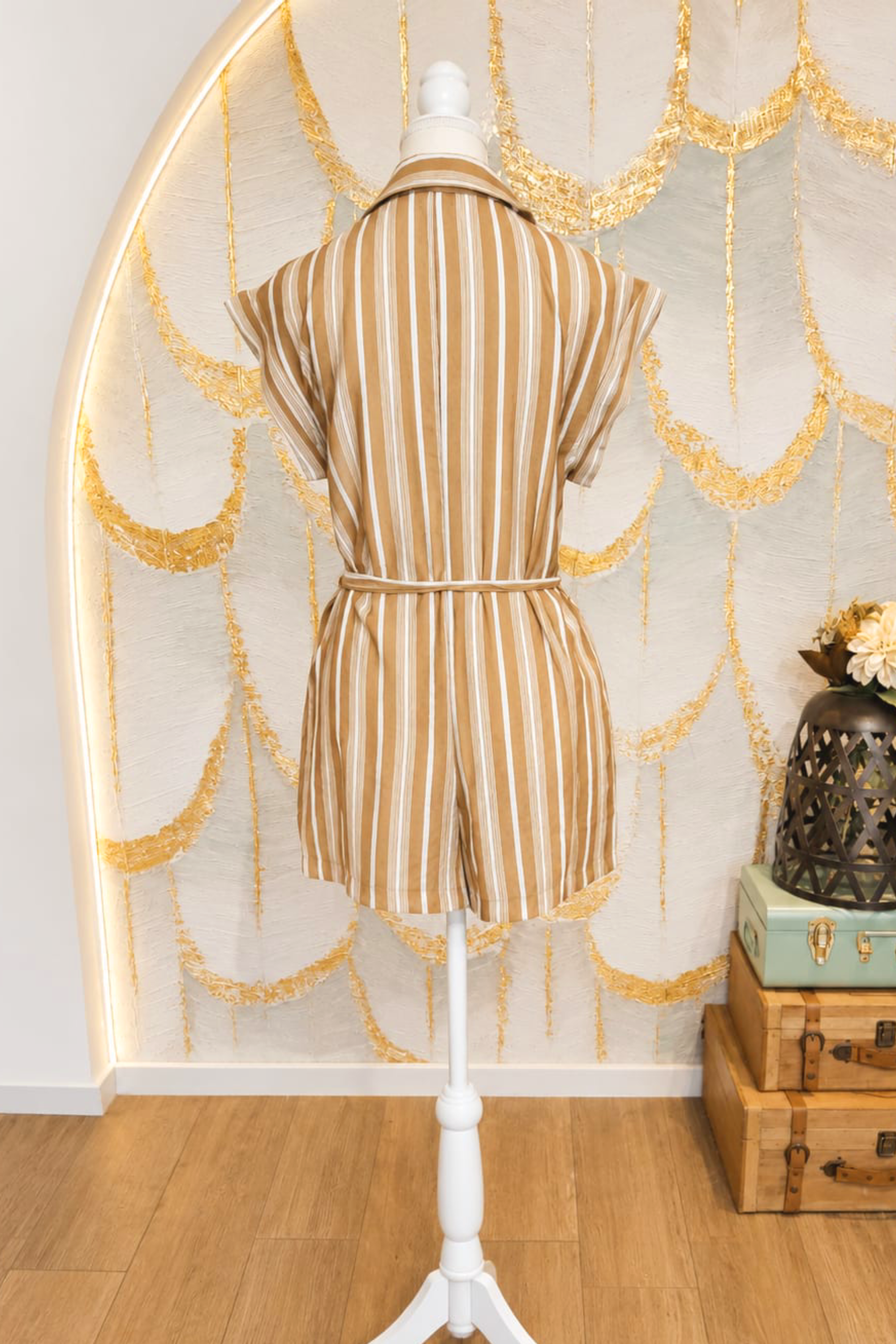 Jumpsuit Rayas cafe / Beife
