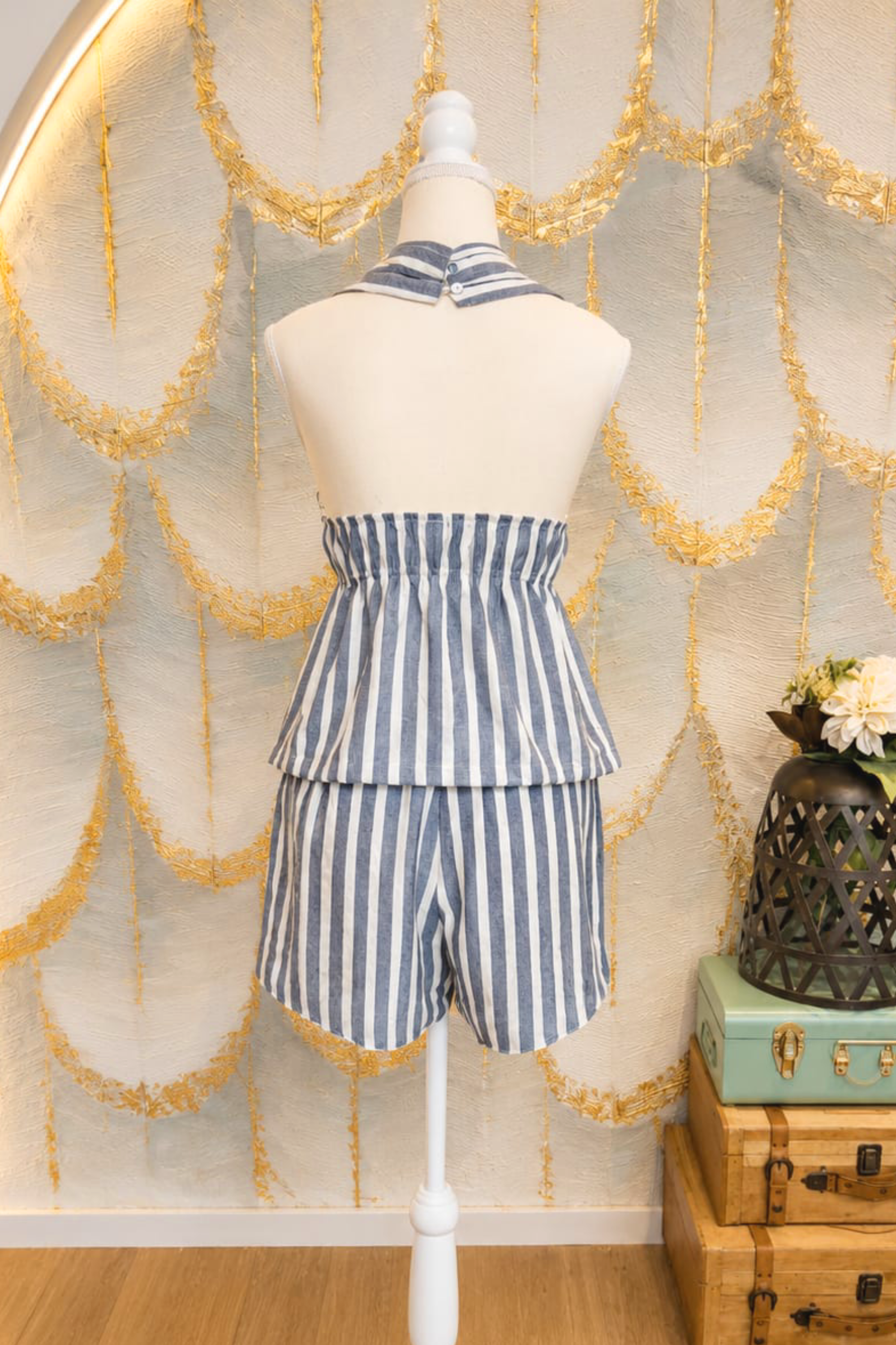 Conjunto Rayado azul Blusa / Short