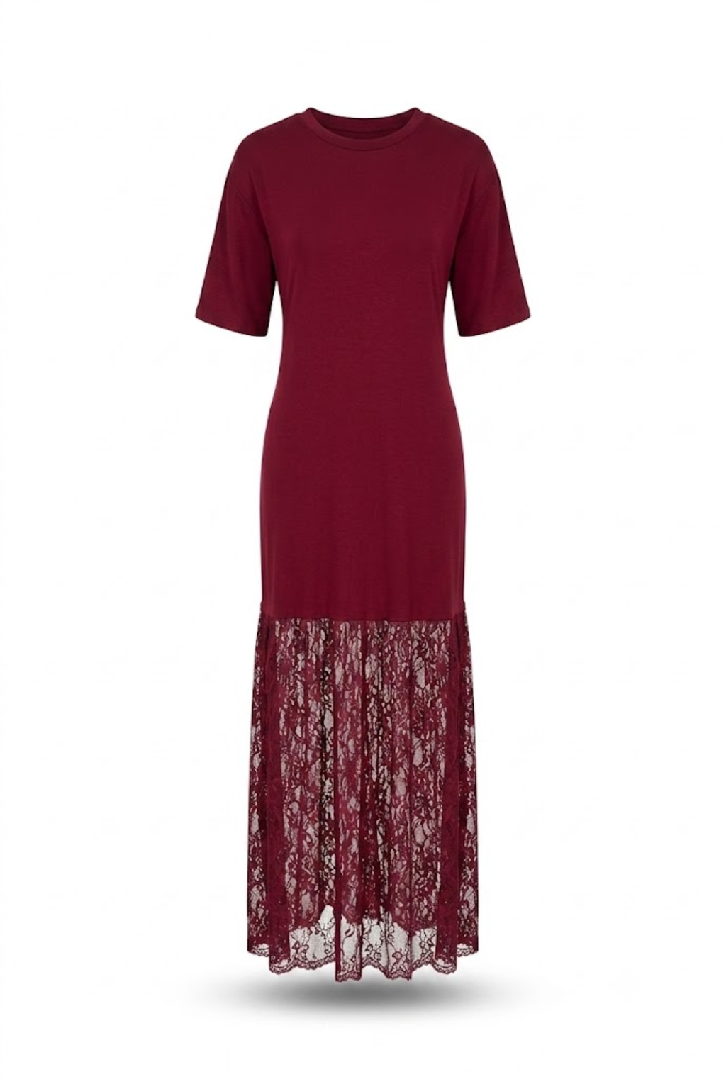 Vestido maxi rojo vino