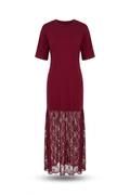 Vestido maxi rojo vino