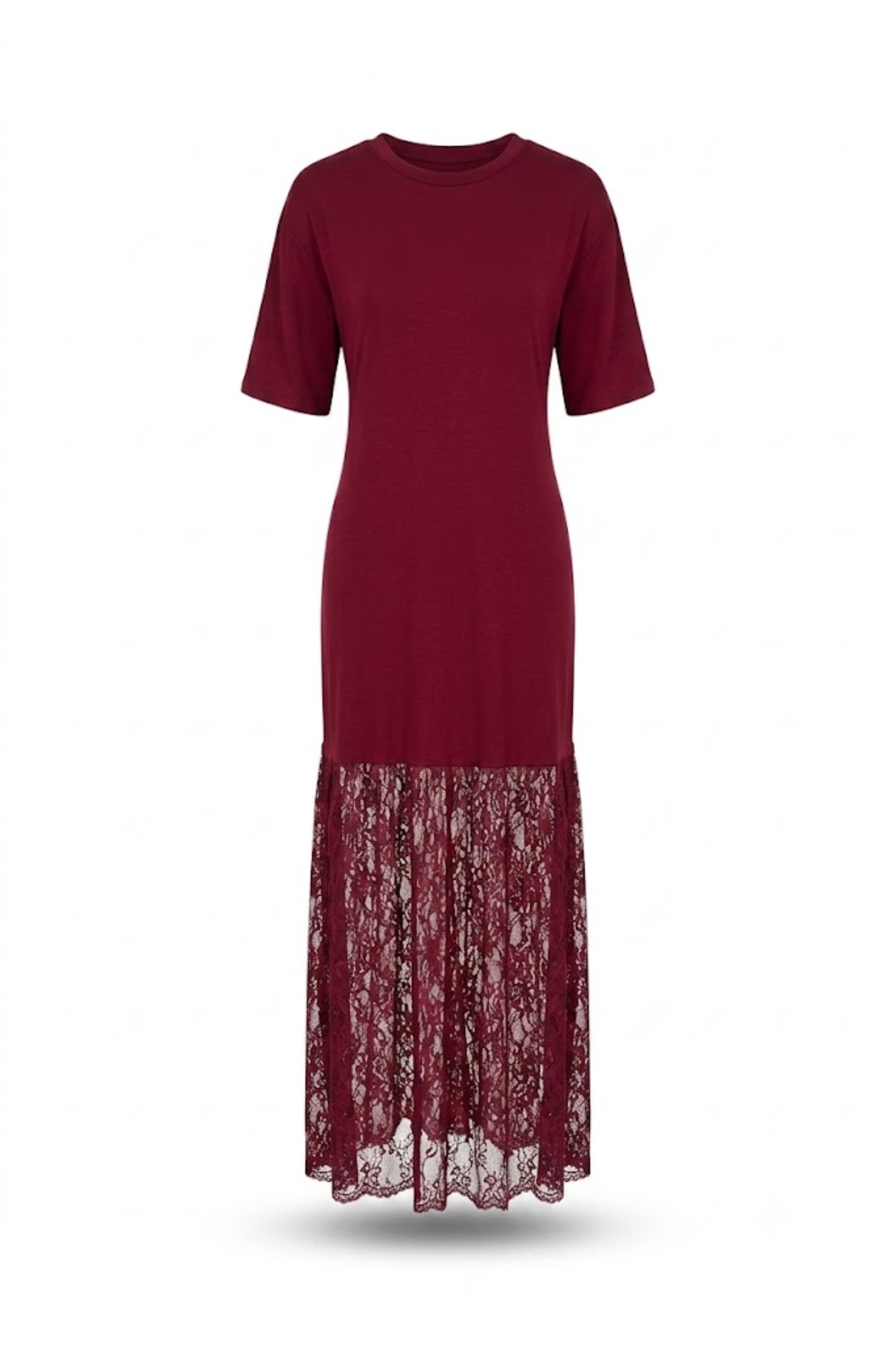 Vestido maxi rojo vino