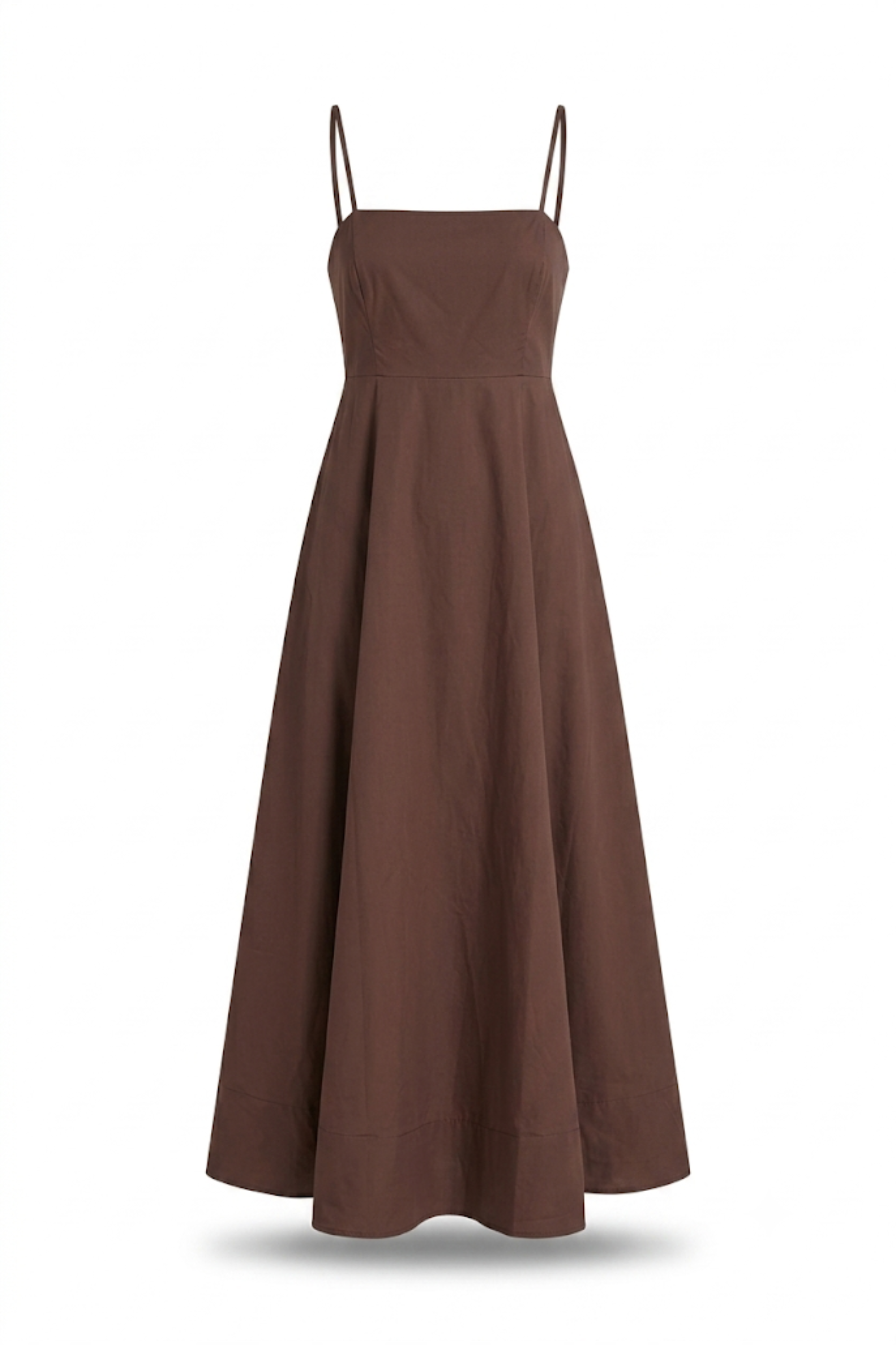 Vestido tirantes cafe