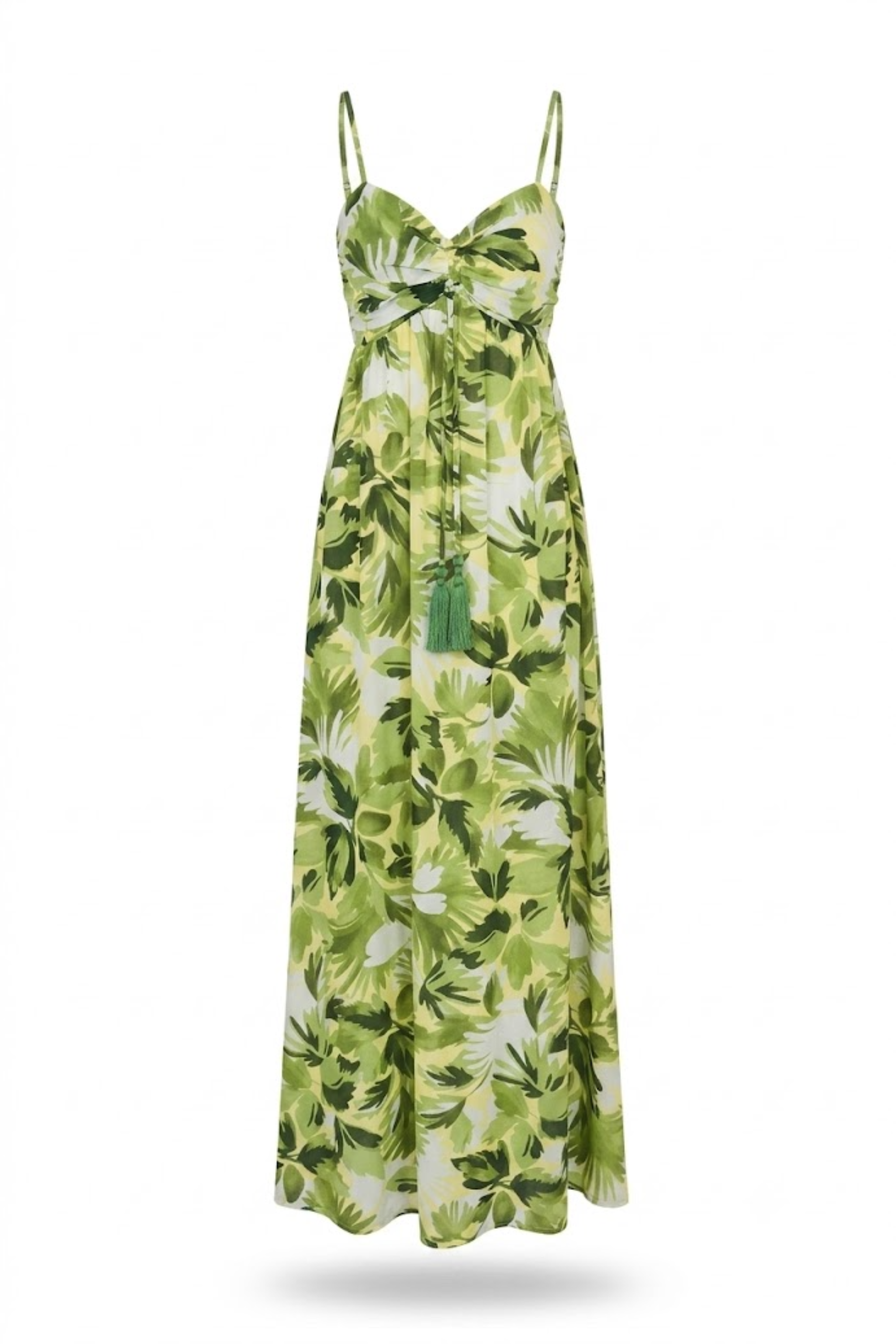 Vestido tropical con tirantes