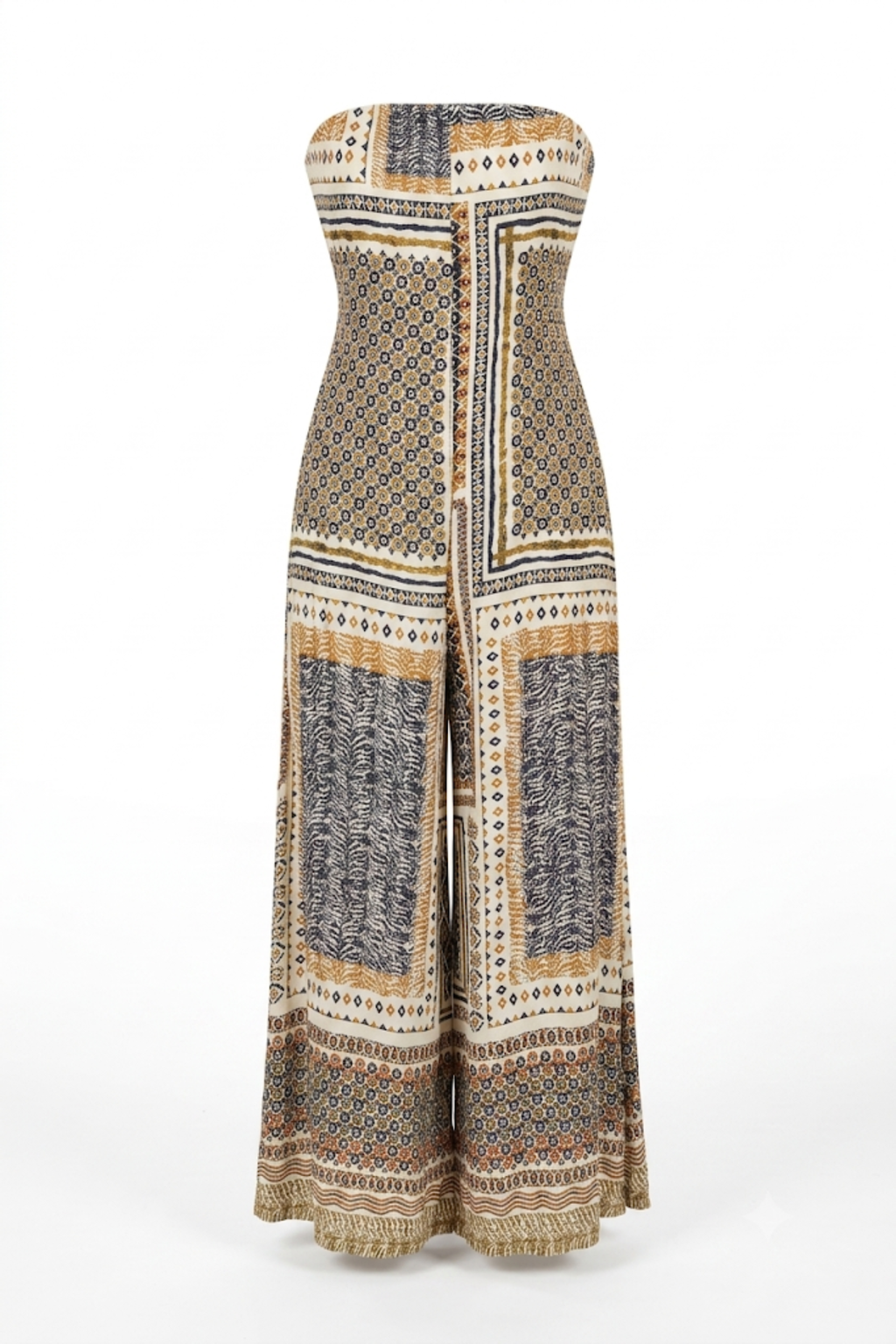 Jumpsuit strapless estampado tribal