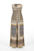 Jumpsuit strapless estampado tribal
