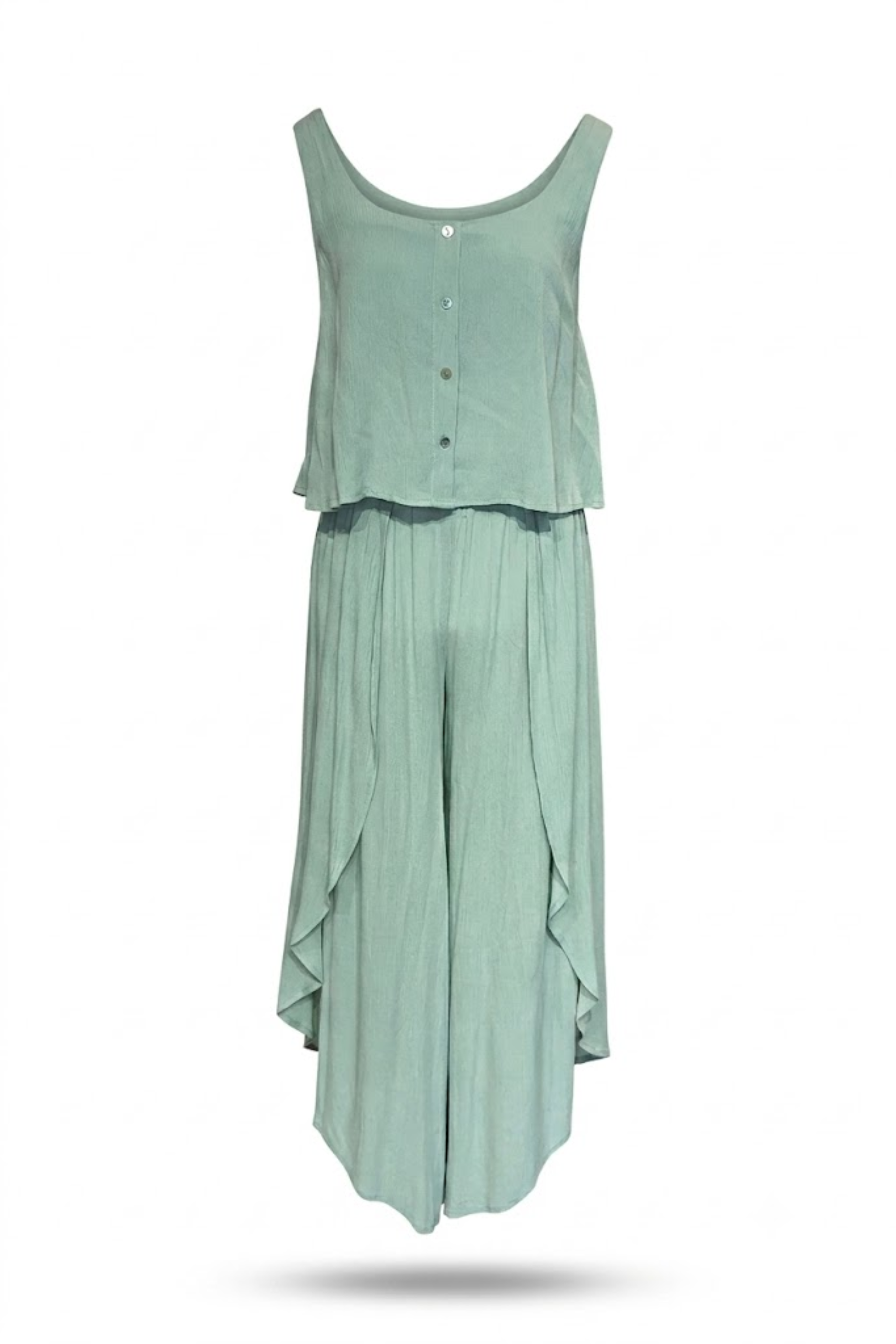 Conjunto Verde cuello en U