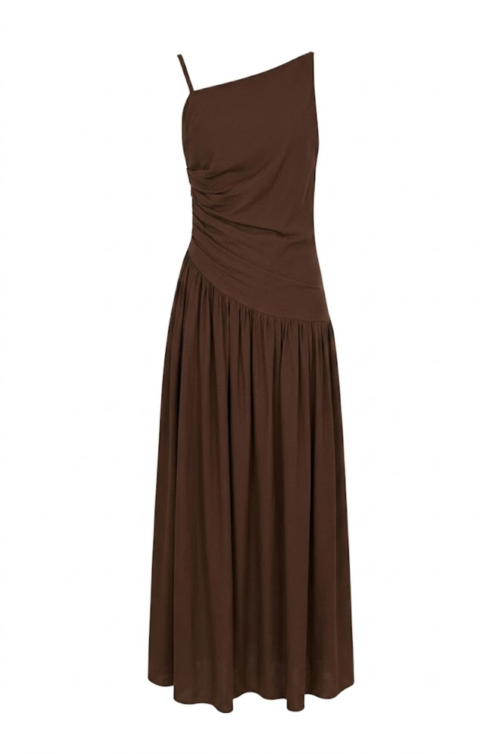 Vestido asimétrico  Cafe lino