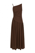 Vestido asimétrico  Cafe lino